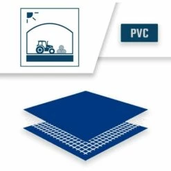 TECPLAST Bâche Tunnel Agricole 2x3 M Ignifugée M2 680TU2 Bleue - Qualité 15 Ans - Bâche étanche Anti-Chaleur - Made In France - Bleue -France Serre de jardin Soldes 2022 56364379 4