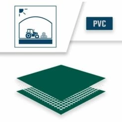 TECPLAST Bâche Tunnel Agricole 8x12 M 680TU Verte - Qualité 10 Ans - Bâche étanche Pour Tunnel De Stockage - Made In France - Verte -France Serre de jardin Soldes 2022 56364517 4
