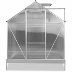 Serre De Jardin - Fuxtec FX-GWH136 - Plaques Alvéolaires (HKP), Porte Coulissante, 190x190x205cm, Embase Incluse -France Serre de jardin Soldes 2022 56929725 3