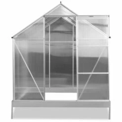 Serre De Jardin - Fuxtec FX-GWH136 - Plaques Alvéolaires (HKP), Porte Coulissante, 190x190x205cm, Embase Incluse -France Serre de jardin Soldes 2022 56929725 4