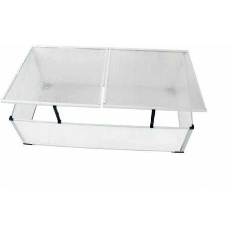 NOVA Mini Serra Balcon Balcon De La Terrasse En Aluminium Et Des Ouvertures En Polycarbonate 2 Serre Froide à 2 Couvercles 110x55x41 Cm 5 NOVA Mini Serra Balcon Balcon De La Terrasse En Aluminium Et Des Ouvertures En Polycarbonate 2 Serre Froide à 2 Couvercles 110x55x41 Cm – Image 3