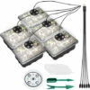 SUPERSELLER Germoir 5PCS Plateau De Démarrage De Graines De Plantes Avec Lampes De Culture Pour Planter Des Graines 60 Cellules De Semis Kit De Démarrage De Plantes Biologiques Avec 5 étiquettes 2 Outils De Transplantation - Le Noir -France Serre de jardin Soldes 2022 57478759 1