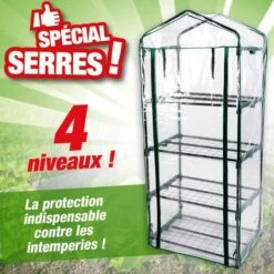 EDCO Serre De Jardin 4 Niveaux Intérieur Dimensions 69x49x160cm