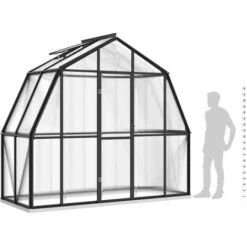 TRUE DEAL Serre Avec Cadre De Base Anthracite 3,3 M² Aluminium -France Serre de jardin Soldes 2022 57828986 3