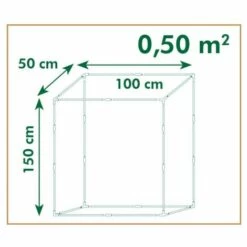 INLIFE Nature Serre à Tomates Avec Fermeture éclair Et Attaches Serre De Jardin PVC 100x50x150 Cm -France Serre de jardin Soldes 2022 57884144 3