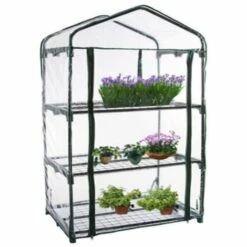 AIDUCHO Couverture De Jardin à Effet De Serre Pour Plantes De Maison à 2 Niveaux PVC étanche Mini Couverture De Jardin Anti-ultraviolets Pour La Décoration De La Maison (sans Cadre En Fer)-69*49*155