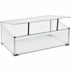 NOVA Greenhouse De Balcon / Terrasse Pour Palet 60x100x30 / 40 Cm Toit Divisé Et Ouvert