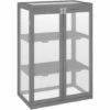 Outsunny Mini Serre De Jardin 3 Niveaux Dim. 76L X 47l X 110H Cm Double Porte Toit Ouvrant Bois Sapin Lasuré Gris Polycarbonate - Gris 2 Outsunny Mini Serre De Jardin 3 Niveaux Dim. 76L X 47l X 110H Cm Double Porte Toit Ouvrant Bois Sapin Lasuré Gris Polycarbonate - Gris -France Serre de jardin Soldes 2022 58667108 1