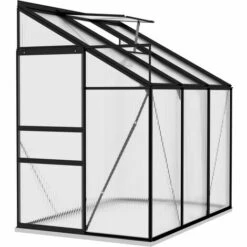 INLIFE Serre Anthracite Aluminium 3,97 M³ - Anthracite -France Serre de jardin Soldes 2022 58690765 3
