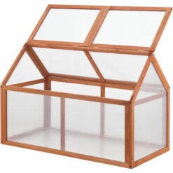 Châssis De Jardin Duiven Toiture Relevable à 2 Pans En Polycarbonate Et Pin 100 X 55 X 41-70 Cm [casa.pro] -France Serre de jardin Soldes 2022 58805542 4