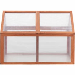 Châssis De Jardin Duiven Toiture Relevable à 2 Pans En Polycarbonate Et Pin 100 X 55 X 41-70 Cm [casa.pro] -France Serre de jardin Soldes 2022 58805542 5
