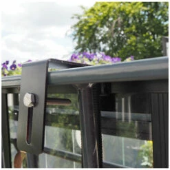 JULIANA Serre De Balcon Urban Balcony En Verre Trempé 0.16 M² - Noir -France Serre de jardin Soldes 2022 58978477 5