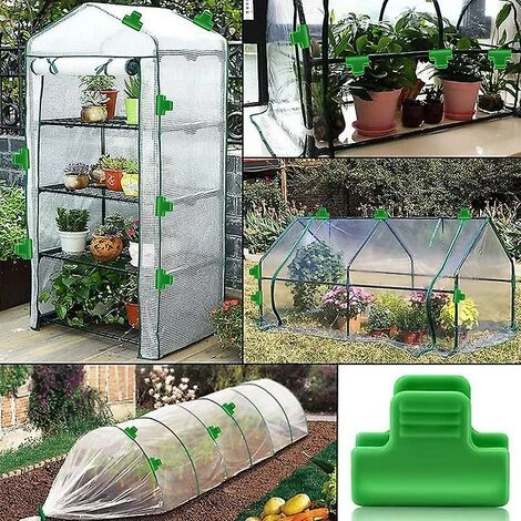 LTS FAFA 10 Pièces 11mm/16mm Clip De Film Plastique Accessoires De Serre Fournitures De Jardinage 4 LTS FAFA 10 Pièces 11mm/16mm Clip De Film Plastique Accessoires De Serre Fournitures De Jardinage – Image 2