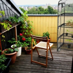 Relaxdays Serre De Balcon, Bâche En PVC, Acier, 4 étagères, H X L X P : Env. 159 X 69 X 49 cm, Noir Et Transparent -France Serre de jardin Soldes 2022 59406218 4