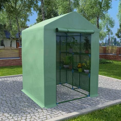 NOVA Greenhouse Avec étagères En Acier 143x143x195 Cm 3 NOVA Greenhouse Avec étagères En Acier 143x143x195 Cm