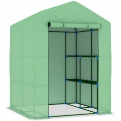 NOVA Greenhouse Avec étagères En Acier 143x143x195 Cm 9 NOVA Greenhouse Avec étagères En Acier 143x143x195 Cm -France Serre de jardin Soldes 2022 59995804 4