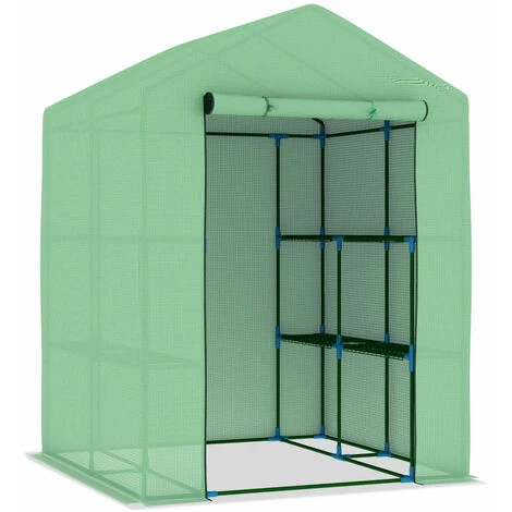 NOVA Greenhouse Avec étagères En Acier 143x143x195 Cm 6 NOVA Greenhouse Avec étagères En Acier 143x143x195 Cm – Image 4