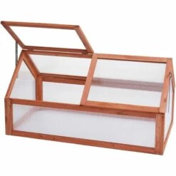 DéCOSHOP26 Mini Serre Réglable En Continu 108x57x54cm Marron - Marron