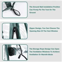 Ensoleillé Betterlifefg-mini Pop Up Serre, Serre De Jardin De Balcon, Mini Tente De Serre, Serres Intérieures Ou Extérieures En Pvc, Abri De Tente De Fleur F -France Serre de jardin Soldes 2022 60463232 3