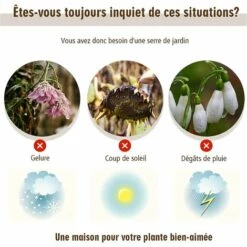 RELAX4LIFE Serre De Jardin Solide En PVC Avec Étagères En Maille De Fer Et Bâche Pour Serre Transparent Imperméable, Facile à Assembler, 143 X 73 X 195 Cm (143x73x195cm, Transparent) 9 RELAX4LIFE Serre De Jardin Solide En PVC Avec Étagères En Maille De Fer Et Bâche Pour Serre Transparent Imperméable, Facile à Assembler, 143 X 73 X 195 Cm (143x73x195cm, Transparent) -France Serre de jardin Soldes 2022 60464650 3