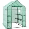 RELAX4LIFE Serre De Jardin Avec Porte Et Fenêtre Enroulables, Tente Abri Plante Démontable Avec Étagères Et Fermeture à Zip, Pour Faire Pousser Légumes, Fruits, Fleurs, 143X140X195CM, Vert 2 RELAX4LIFE Serre De Jardin Avec Porte Et Fenêtre Enroulables, Tente Abri Plante Démontable Avec Étagères Et Fermeture à Zip, Pour Faire Pousser Légumes, Fruits, Fleurs, 143X140X195CM, Vert -France Serre de jardin Soldes 2022 60464756 1