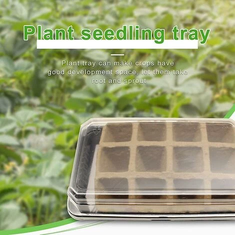 PREMIER 4pcs Plateau De Démarrage De Semences Biodégradable Jardin Plateau De Semis Plante Culture Pépinière Boîte De Germination De Pépinière 5 PREMIER 4pcs Plateau De Démarrage De Semences Biodégradable Jardin Plateau De Semis Plante Culture Pépinière Boîte De Germination De Pépinière – Image 3