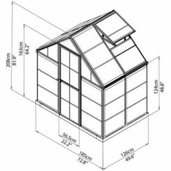 CANOPIA Serre De Jardin En Polycarbonate Harmony 2,33 M², Couleur Argent, Ancrage Au Sol Oui - Argent -France Serre de jardin Soldes 2022 6073115 3