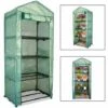 Randaco Serre De Jardin Balcon Terrasse Serre Pour Tomates Acier PVC Imperméable Anti-UV Transparent 70*50*160CM Vert - Vert