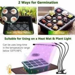 MEZHENG Mini Serre Pour Plantes, 10 Pièces 120 Cellules Intérieure Plateau Semis Avec Couvercles Rehaussés, Bac à Semis Pépinière Boîte De Culture Durables, 20 étiquettes, 2 Outils -France Serre de jardin Soldes 2022 61309636 5