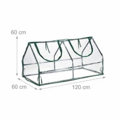 Relaxdays Serre De Jardin, Avec 2 Fenêtres, Toit Pointu, Abri En PVC,HLP : 60 x 120 x 60 cm, Transparent -France Serre de jardin Soldes 2022 61313956 5