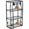 Relaxdays Serre Pour Balcon, Bâche En PVC, Structure En Acier, 3étagères, HxLxP : 80 X 48 X 24,5 cm; Noir/transparent -France Serre de jardin Soldes 2022 61313966 1