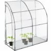 Relaxdays Serre De Jardin Pour Tomates, Bâche PVC, Facilement Accessible, HxLxP : 215 X 200 X 100 Cm, Transparent/noir -France Serre de jardin Soldes 2022 61313994 1
