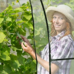 Relaxdays Serre De Jardin Pour Tomates, Bâche PVC, Facilement Accessible, HxLxP : 215 X 200 X 100 Cm, Transparent/noir -France Serre de jardin Soldes 2022 61313994 4