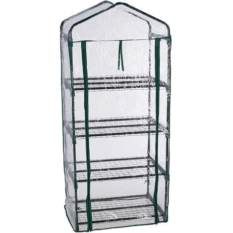 Relaxdays Serre De Balcon, Métal Et PVC, Taille Compacte, Avec Bâche, H X L X P : 159 X 69 X 49 cm, Verte/transparente 4 Relaxdays Serre De Balcon, Métal Et PVC, Taille Compacte, Avec Bâche, H X L X P : 159 X 69 X 49 cm, Verte/transparente – Image 2