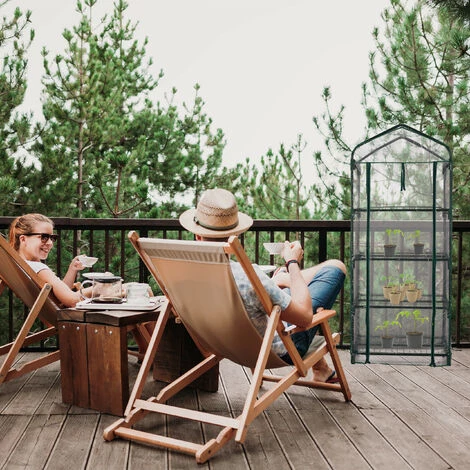 Relaxdays Serre De Balcon, Métal Et PVC, Taille Compacte, Avec Bâche, H X L X P : 159 X 69 X 49 cm, Verte/transparente 5 Relaxdays Serre De Balcon, Métal Et PVC, Taille Compacte, Avec Bâche, H X L X P : 159 X 69 X 49 cm, Verte/transparente – Image 3