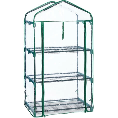 Relaxdays Serre De Balcon, Métal Et PVC, Taille Compacte, Avec Bâche, HxLxP : 127 X 69 X 49 cm, Verte/transparente 4 Relaxdays Serre De Balcon, Métal Et PVC, Taille Compacte, Avec Bâche, HxLxP : 127 X 69 X 49 cm, Verte/transparente – Image 2
