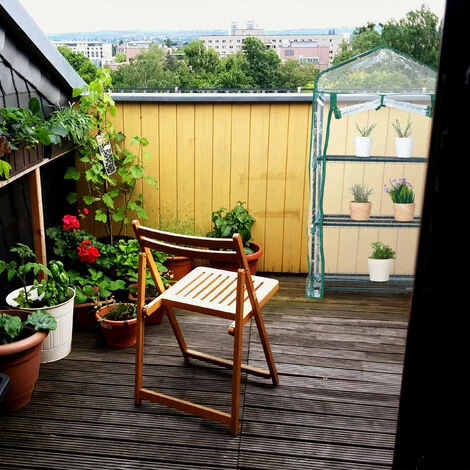 Relaxdays Serre De Balcon, Métal Et PVC, Taille Compacte, Avec Bâche, HxLxP : 127 X 69 X 49 cm, Verte/transparente 5 Relaxdays Serre De Balcon, Métal Et PVC, Taille Compacte, Avec Bâche, HxLxP : 127 X 69 X 49 cm, Verte/transparente – Image 3