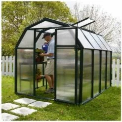 CANOPIA Serre De Jardin En Polycarbonate Rion Eco Grow 5,36 M², Ancrage Au Sol Non