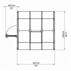 CANOPIA Serre De Jardin En Polycarbonate Rion Eco Grow 4,10 M², Ancrage Au Sol Oui -France Serre de jardin Soldes 2022 6261269 4
