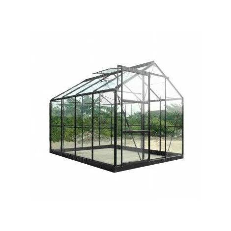 CHALET & JARDIN Serre De Jardin En Verre Trempé SEKURIT 4 Mm + Base - 8,9 M² 3 CHALET & JARDIN Serre De Jardin En Verre Trempé SEKURIT 4 Mm + Base - 8,9 M²