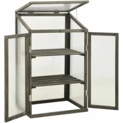 SUPERMARKET Serre 60x45x100 Cm Bois De Sapin SUHB-314849 -France Serre de jardin Soldes 2022 63662038 2