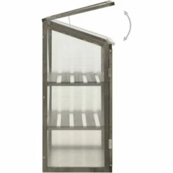 SUPERMARKET Serre 60x45x100 Cm Bois De Sapin SUHB-314849 -France Serre de jardin Soldes 2022 63662038 4