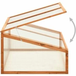 SUPERMARKET Serre 100x65x40 Cm Bois De Sapin SUHB-314850 -France Serre de jardin Soldes 2022 63670004 4