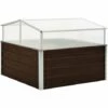 SUPERMARKET Serre Marron 100 X 100 X 85 Cm Acier Galvanisé -France Serre de jardin Soldes 2022 63679206 1