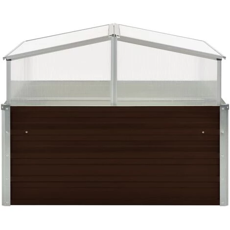 SUPERMARKET Serre Marron 100 X 100 X 85 Cm Acier Galvanisé 4 SUPERMARKET Serre Marron 100 X 100 X 85 Cm Acier Galvanisé – Image 2