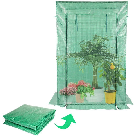 SWANEW Serre De Jardin PE Film Grillagé, Pour Jardin Et Balcon (100x50x150cm) - Vert 5 SWANEW Serre De Jardin PE Film Grillagé, Pour Jardin Et Balcon (100x50x150cm) - Vert – Image 3