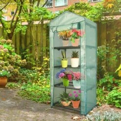 SWANEW Serre De Jardin, Fleurs Ou Légumes,70 X 50 X 160CM, Couverture Vert Translucide - Vert -France Serre de jardin Soldes 2022 63736063 5