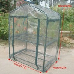 MEZHENG Mini Petite Serre Pour Plantes à L'extérieur, Intérieur, Tente De Serre De Culture Portable Avec Ouvertures à Glissière Maison De Fleurs Jardinage Cour -France Serre de jardin Soldes 2022 63894800 3