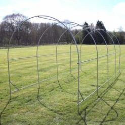 MONSTER SHOP Serre De Jardin Polytunnel Fenêtres Portes Galvanisés Couverture En PE Cadre En Métal Extérieur Plantes Diamètre 19mm | 5m X 2m - Vert -France Serre de jardin Soldes 2022 64513346 2