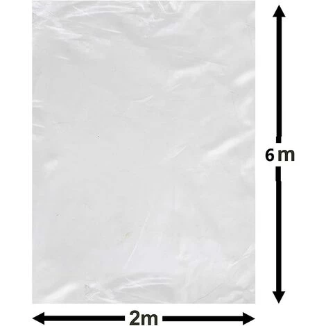 OSQI Feuille De Polyéthylène Robuste De 2 X 6 M, Membrane Horticole En Polyéthylène Transparente Extra épaisse Pour Jardin 6 OSQI Feuille De Polyéthylène Robuste De 2 X 6 M, Membrane Horticole En Polyéthylène Transparente Extra épaisse Pour Jardin – Image 4